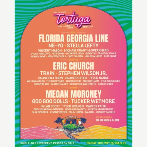 Tortuga 2027 Announces Eric Church, Florida Georgia Line and Megan Moroney as Headliners