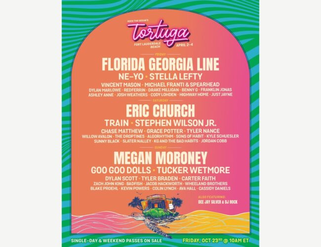 Tortuga 2027 Announces Eric Church, Florida Georgia Line and Megan Moroney as Headliners